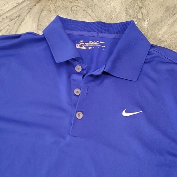 NIKE BLUE POLO SHIRT - Picture 2 of 4